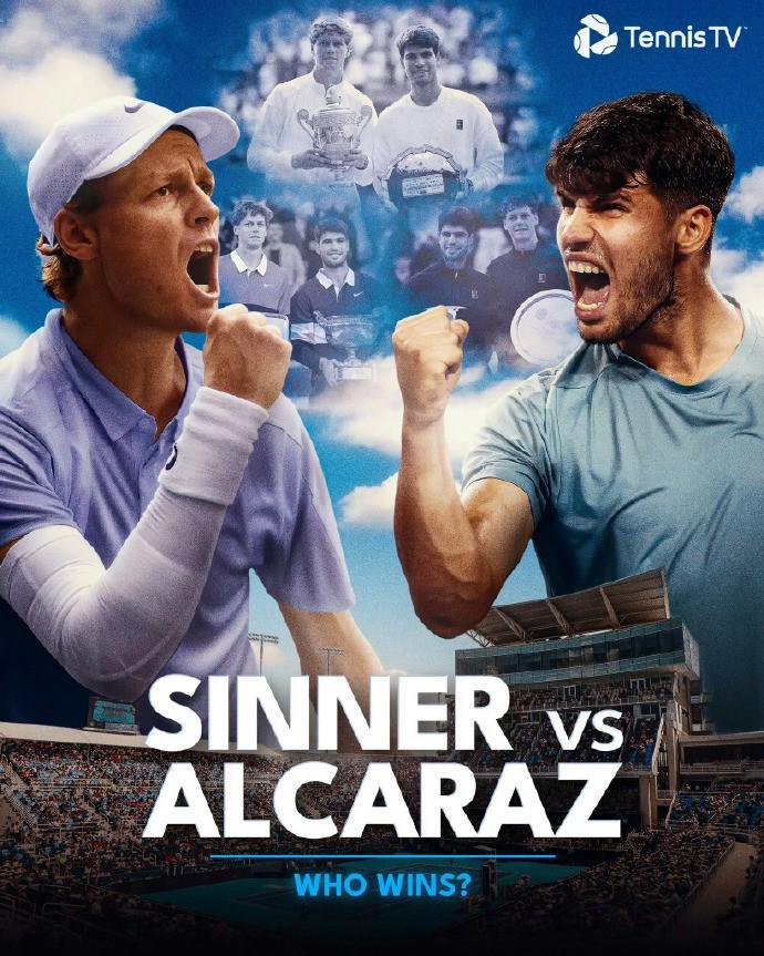 辛辛那提赛:阿尔卡拉斯2-0击败兹维列夫,晋级决赛再战辛纳